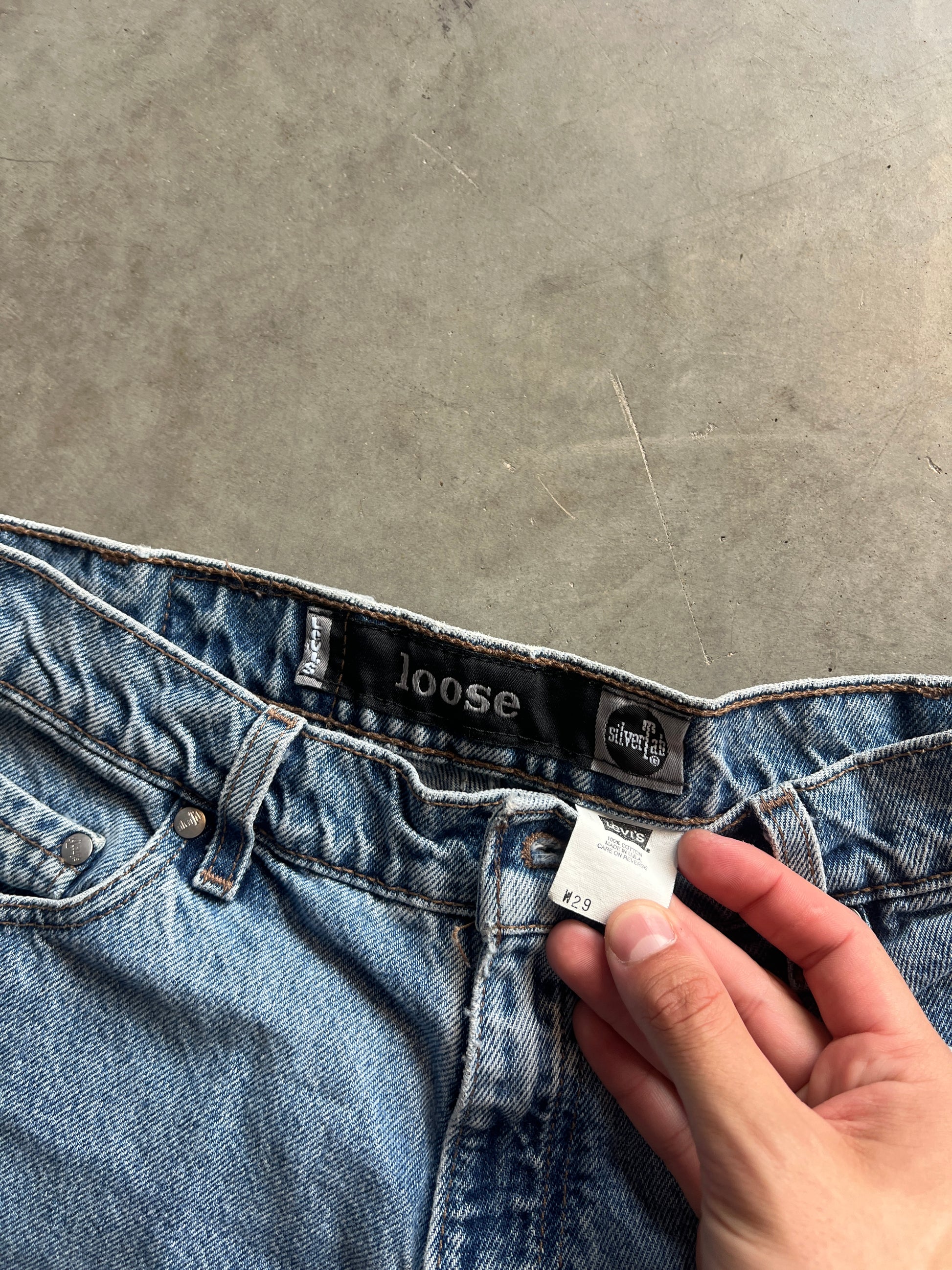 Vintage Denim Blue Levi Silvertab Shorts - 29