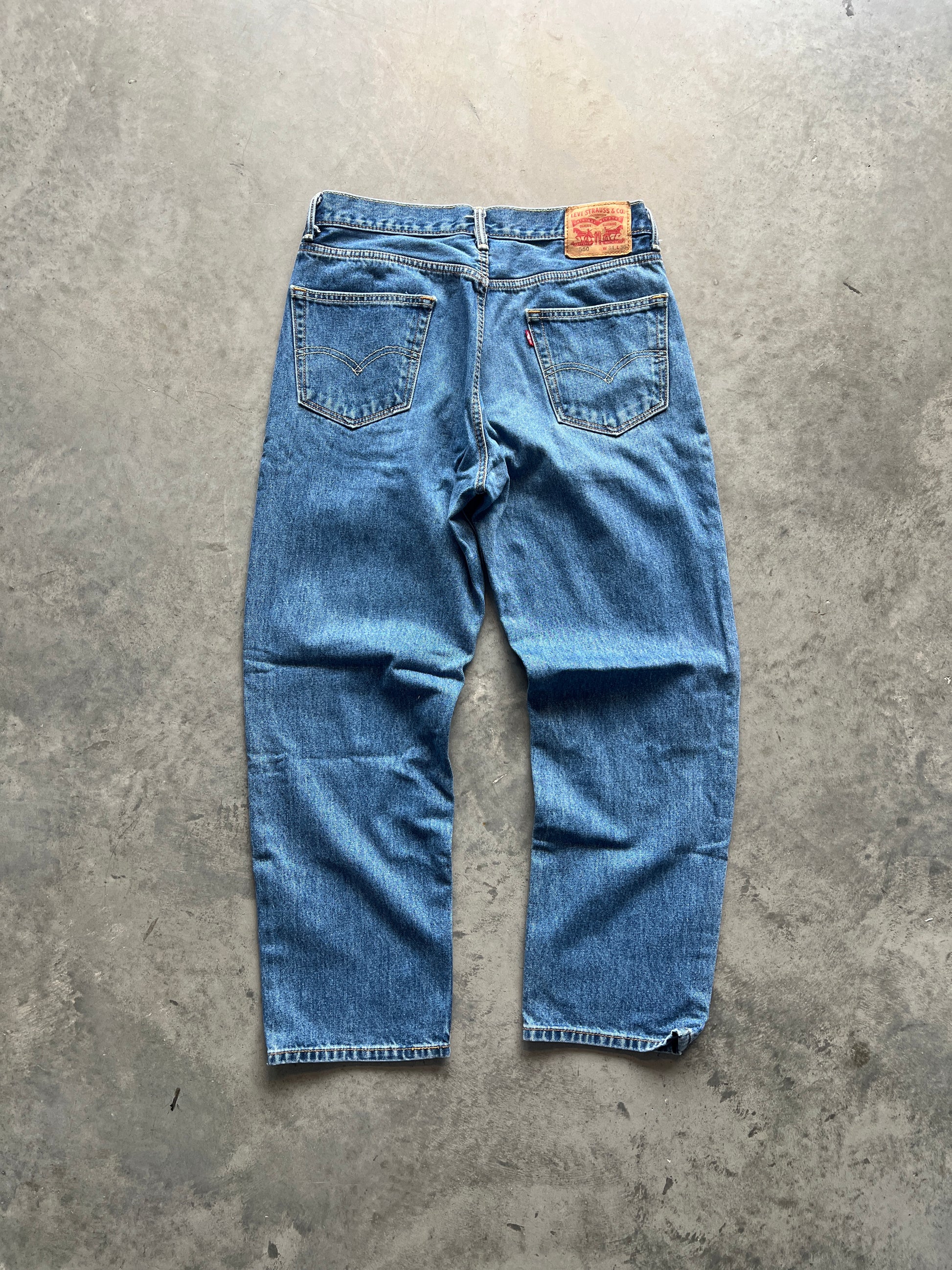 Vintage Denim Blue Levi 550 Pants - 34x30