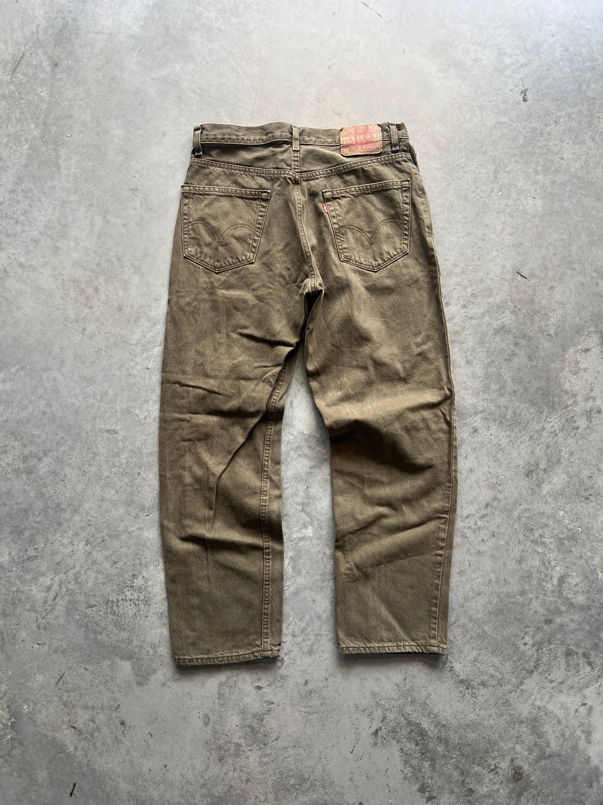 Vintage Dark Green Levi 550 Pants - 34x30