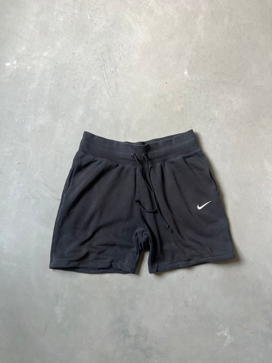 Vintage Black Nike Swoosh Shorts - L