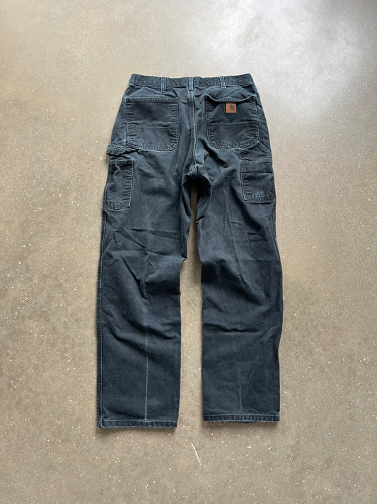 Vintage Faded Black Carhartt Carpenter Pants - 32