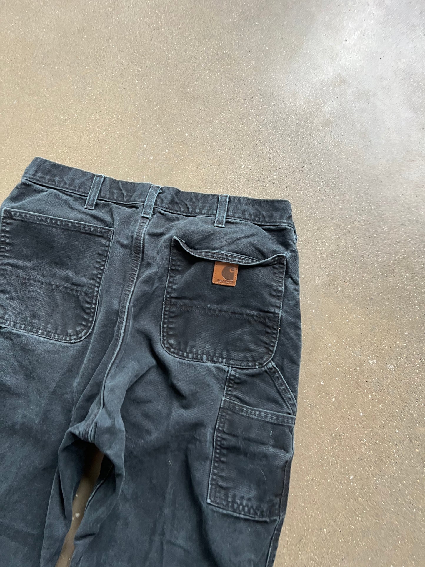 Vintage Faded Black Carhartt Carpenter Pants - 32
