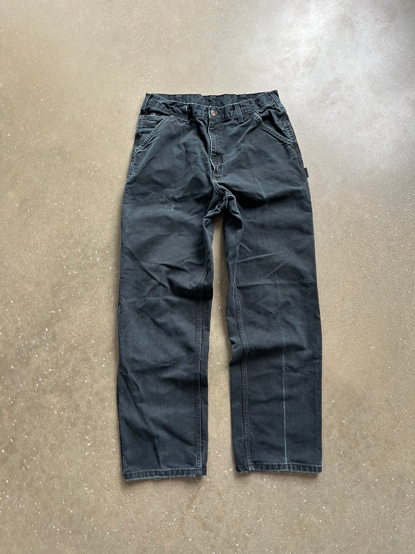Vintage Faded Black Carhartt Carpenter Pants - 32
