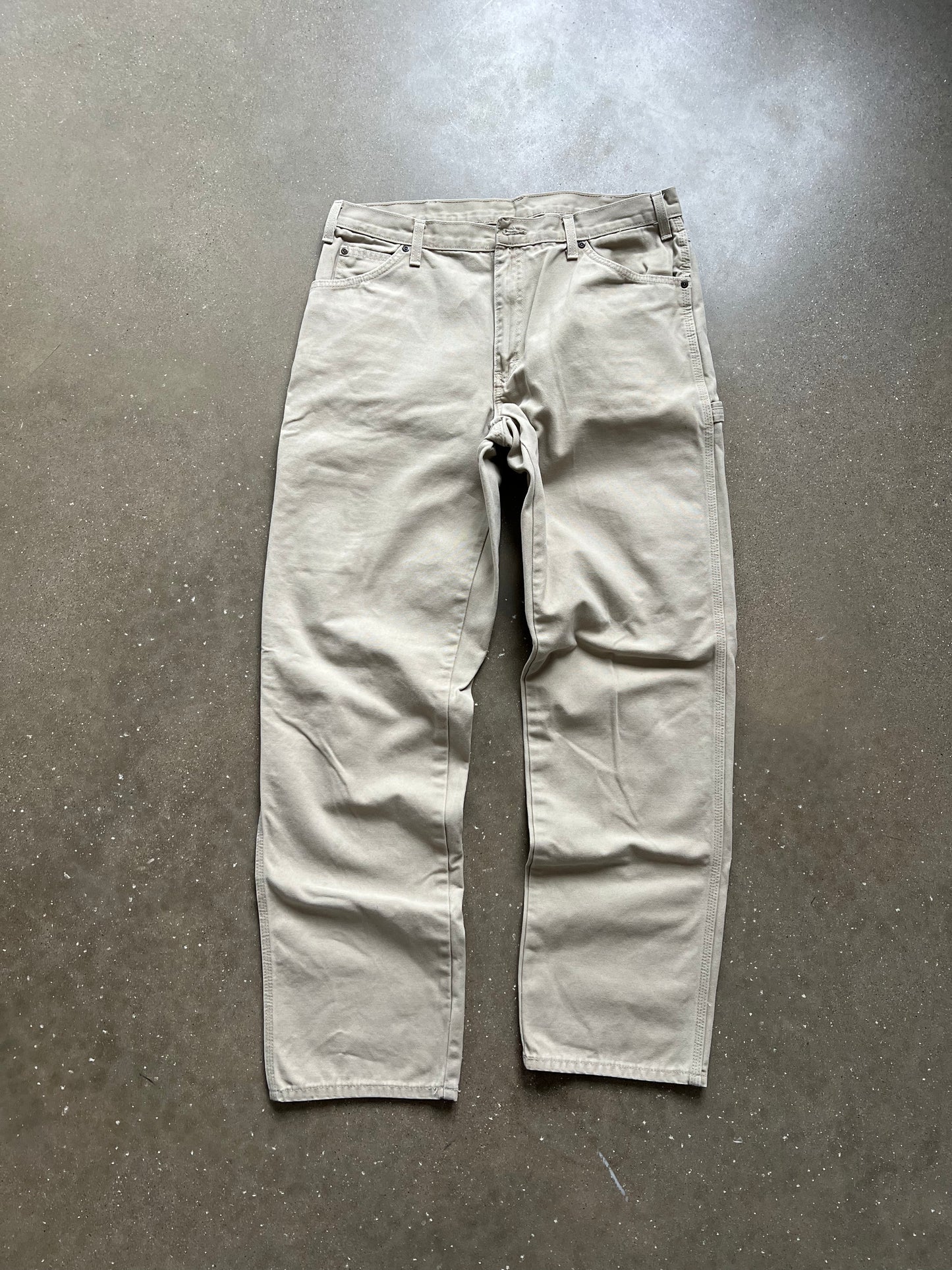 Vintage Cream White Dickie Carpenter Pants - 36