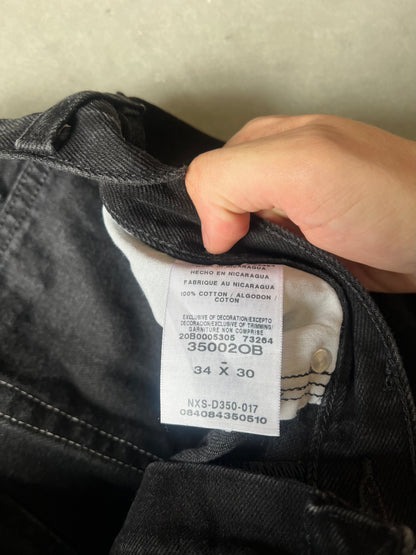 Vintage Black Wrangler Baggy Jeans - 34x30