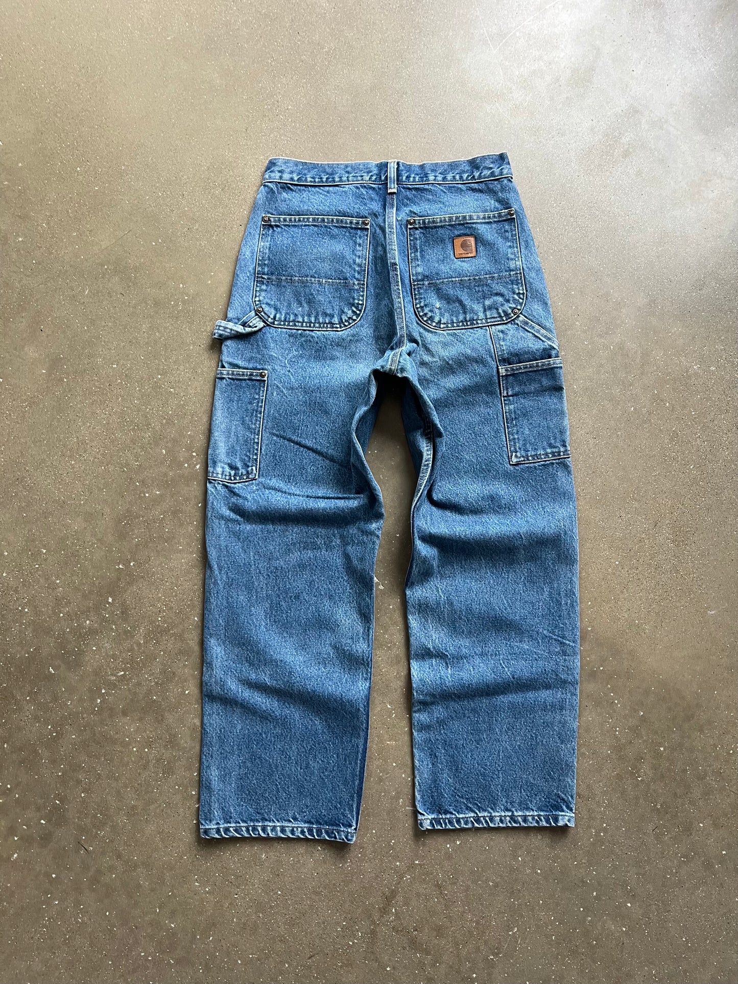 Vintage Denim Blue Carhartt Double Knee Pants - 31