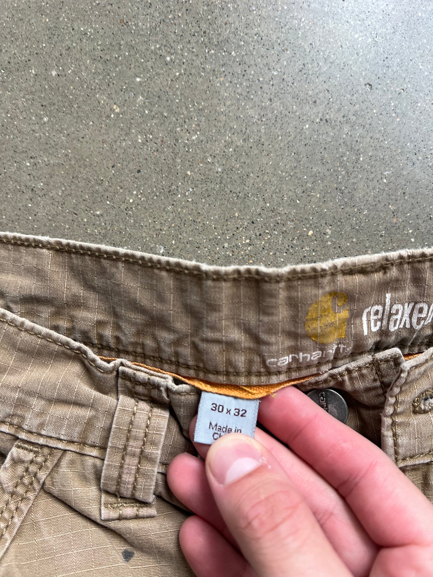 Vintage Faded Tan Carhartt Cargo Pants - 30