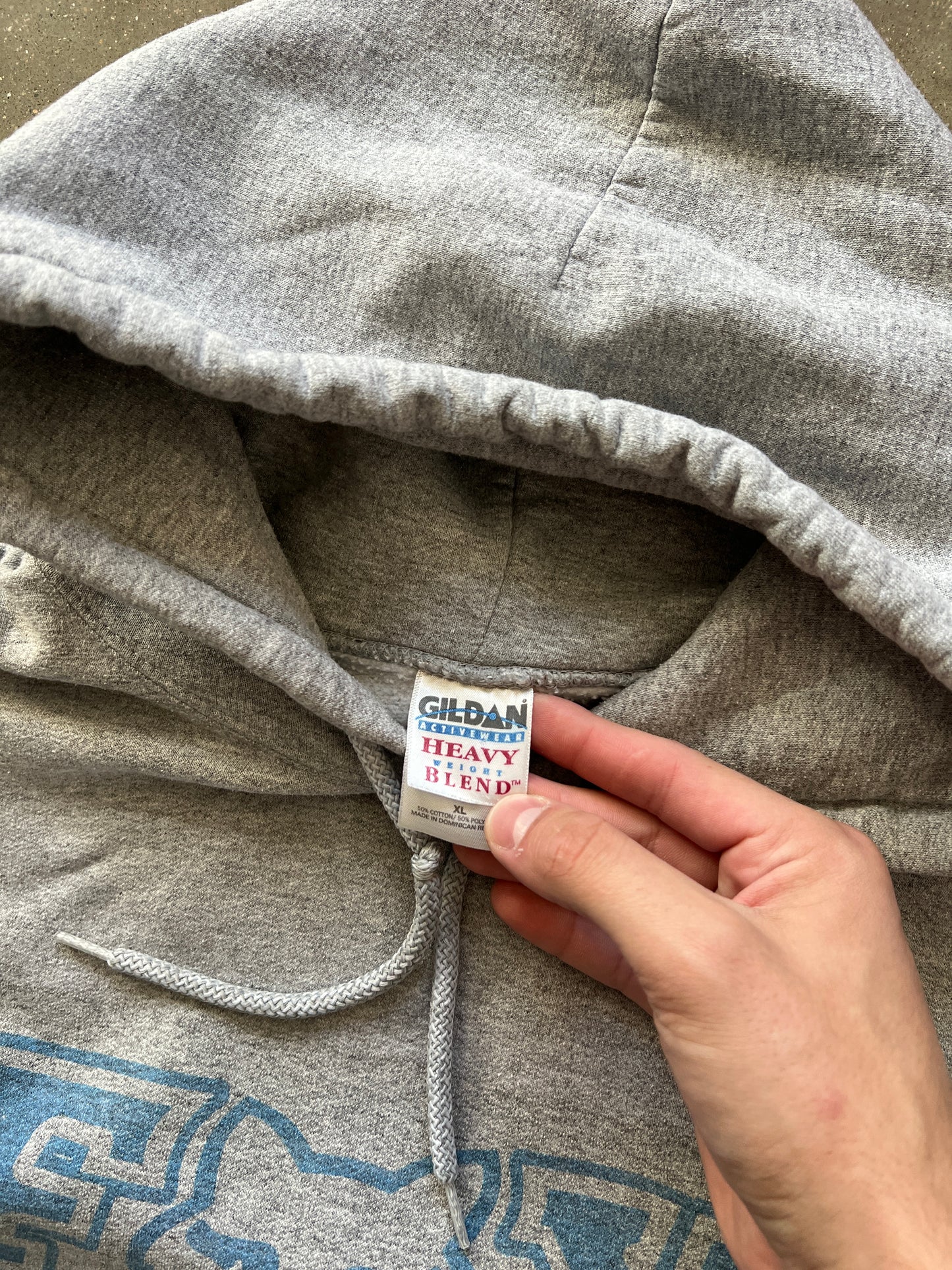 Vintage Grey Fox Racing Spellout Hoodie - XL