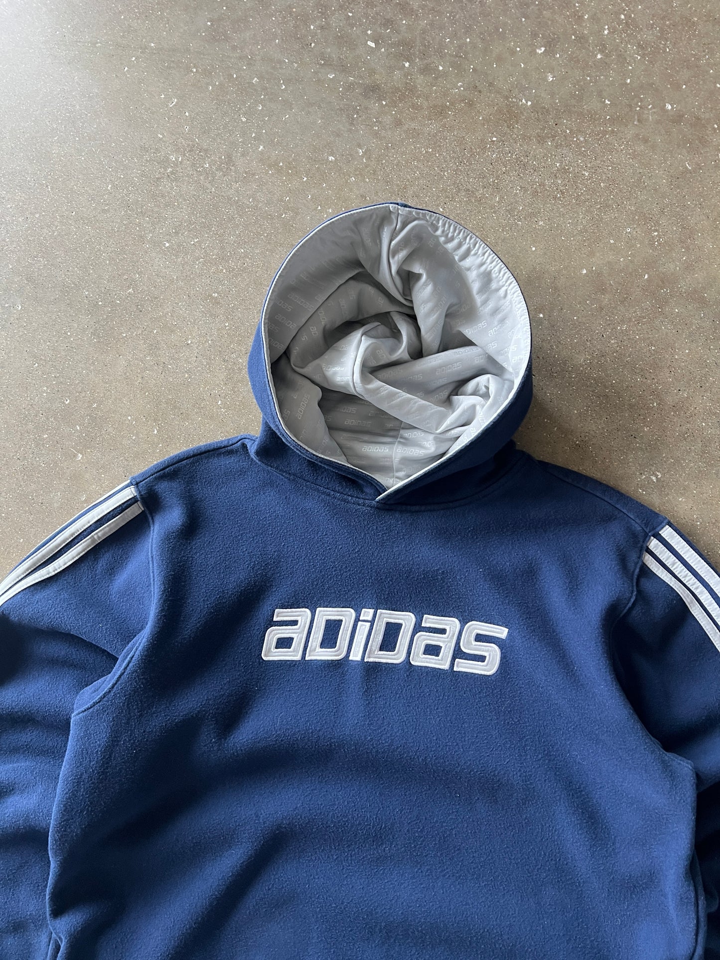 Vintage Blue Adidas Hoodie - XL