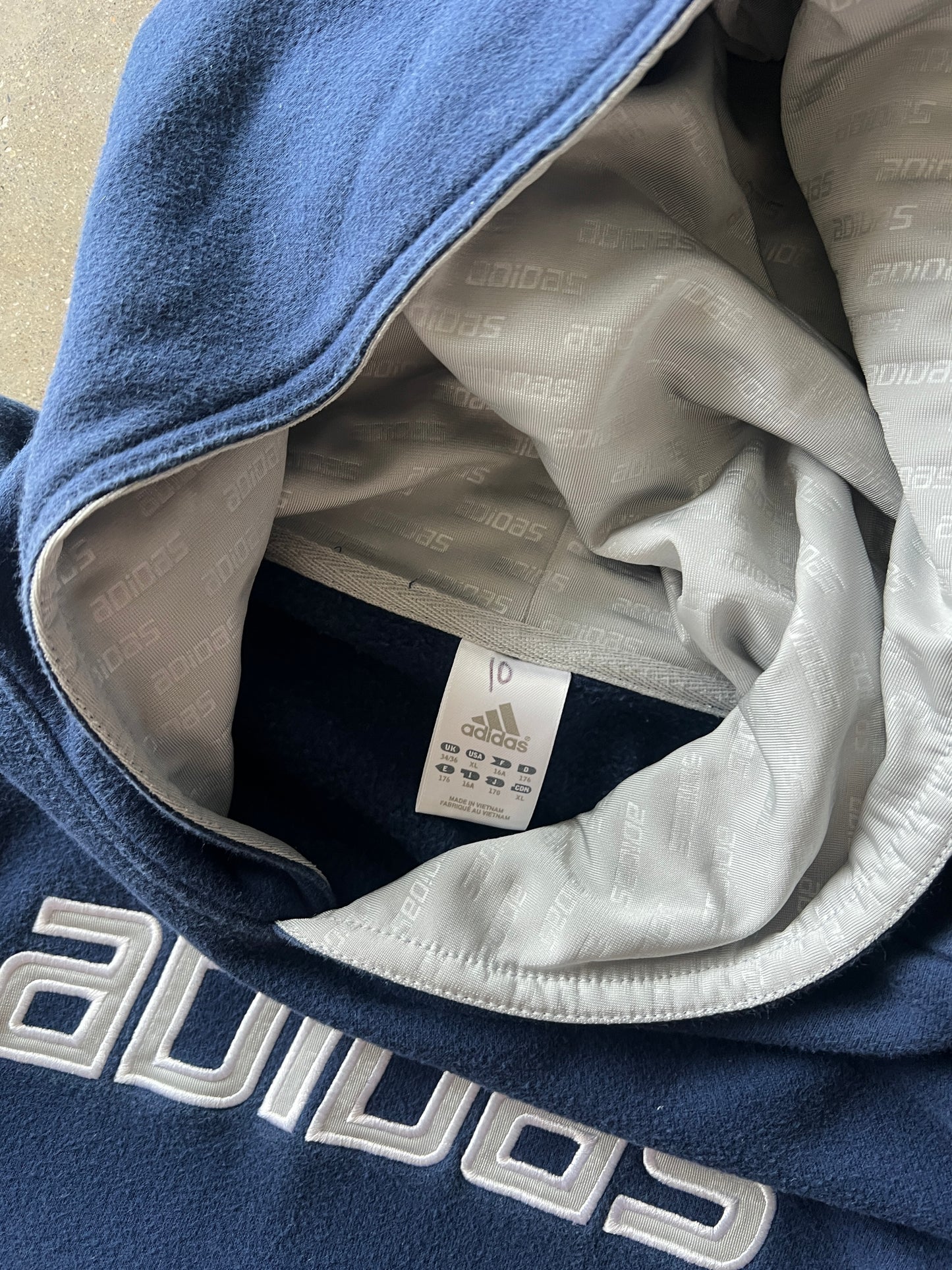 Vintage Blue Adidas Hoodie - XL