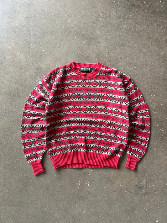 Vintage Red American Eagle Knit Sweater - M