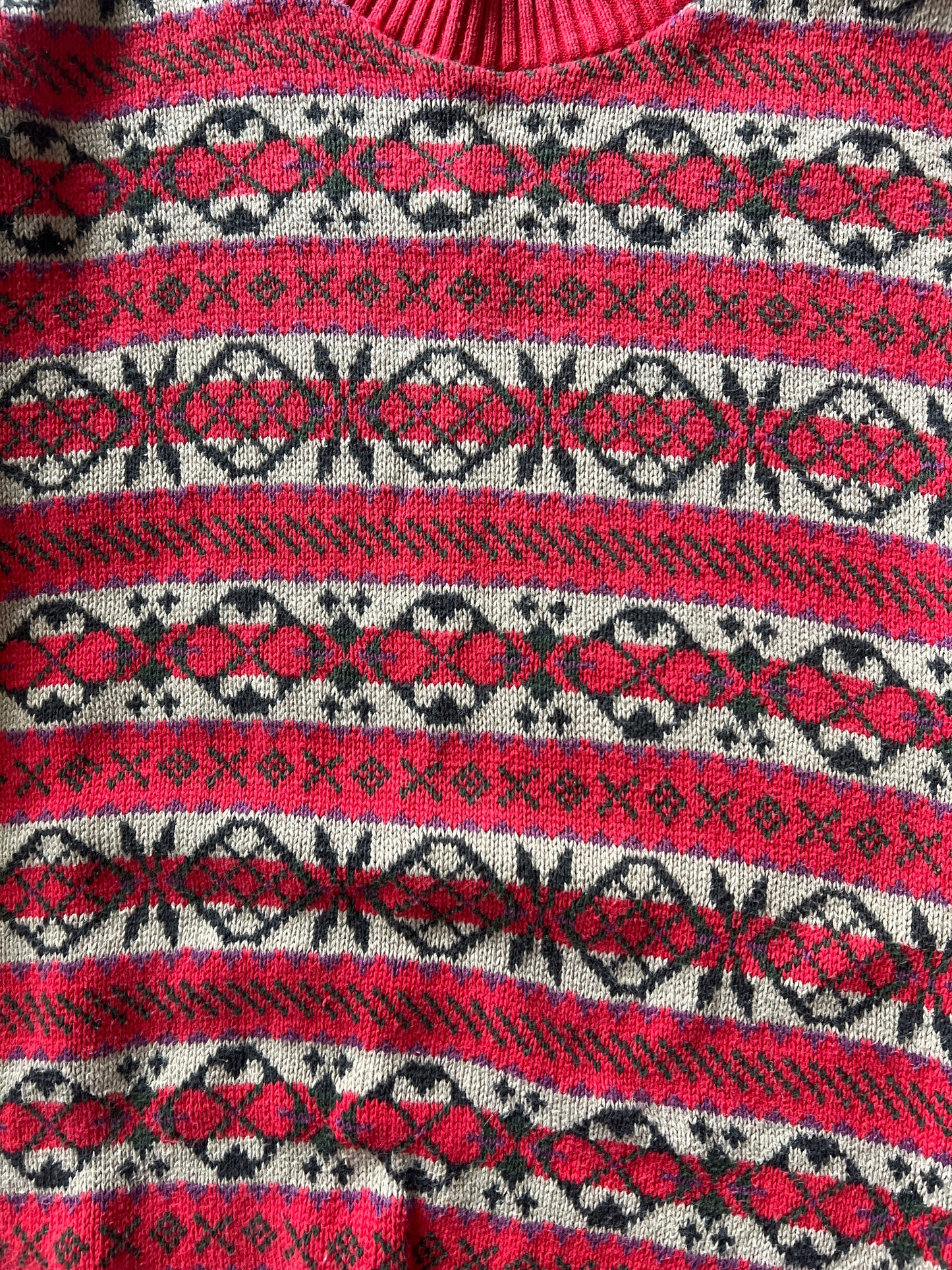 Vintage Red American Eagle Knit Sweater - M