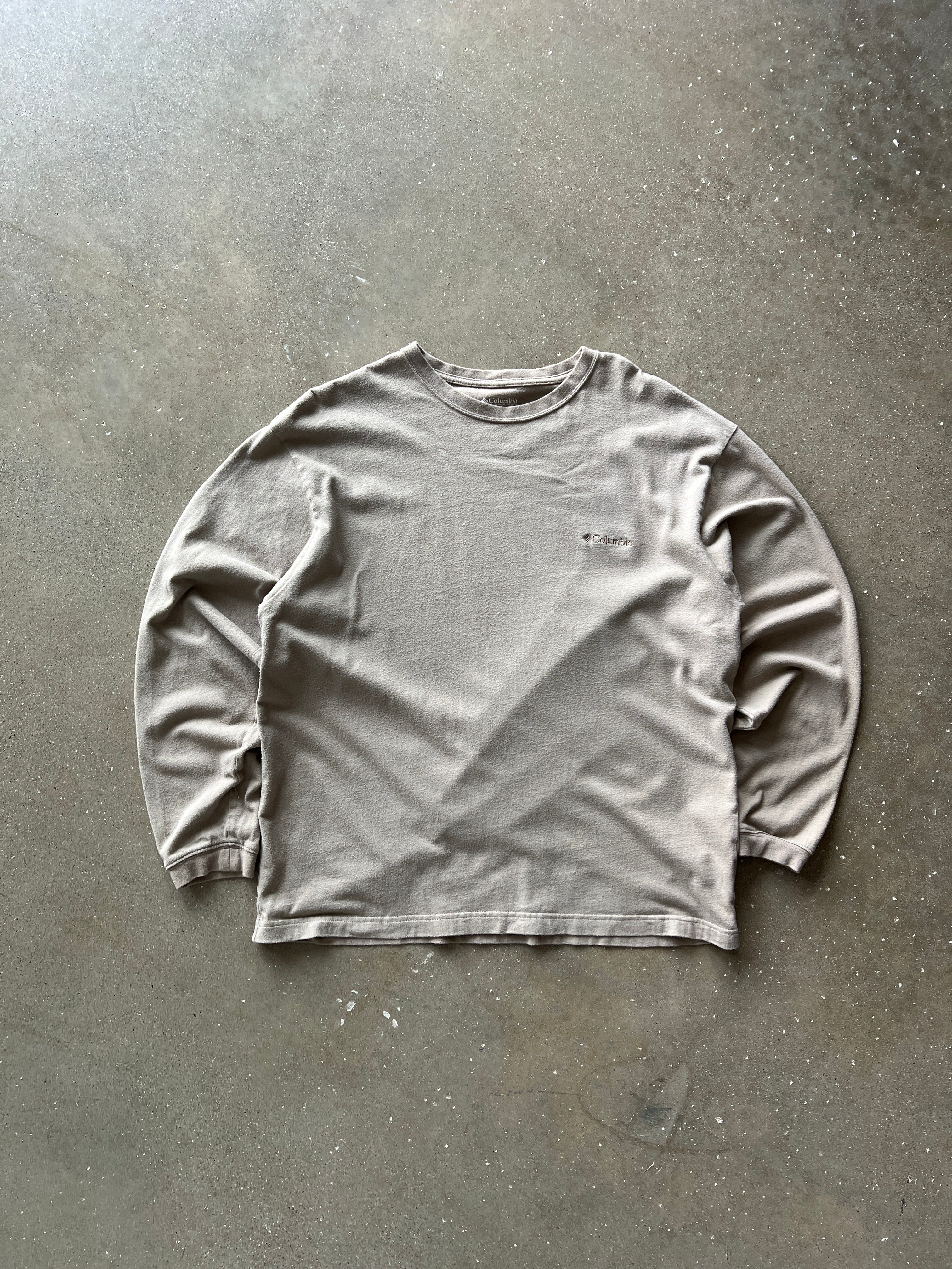 Vintage Beige Columbia Longsleeve Shirt - L