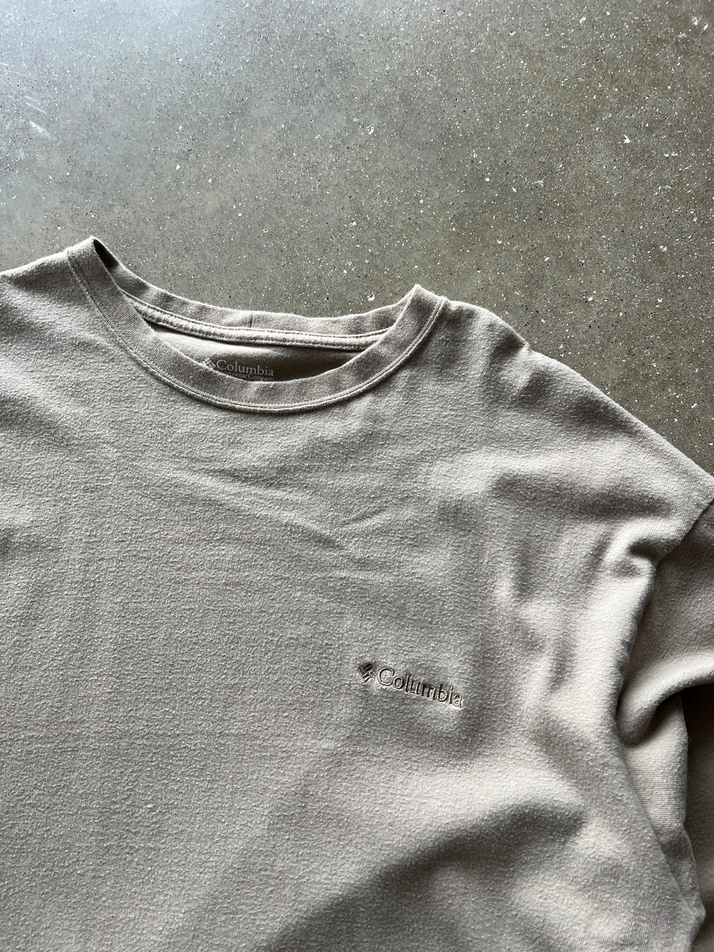 Vintage Beige Columbia Longsleeve Shirt - L