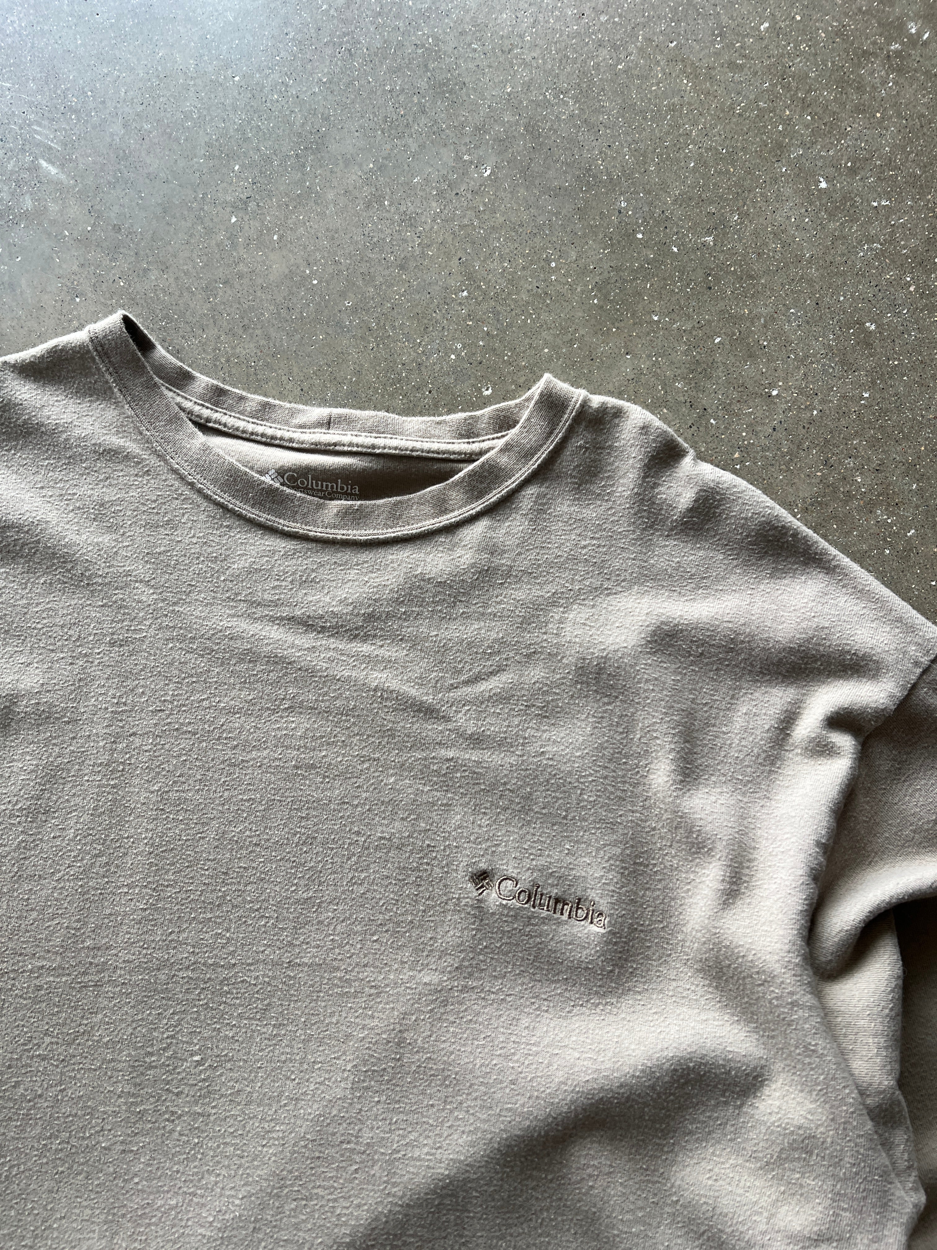 Vintage Beige Columbia Longsleeve Shirt - L