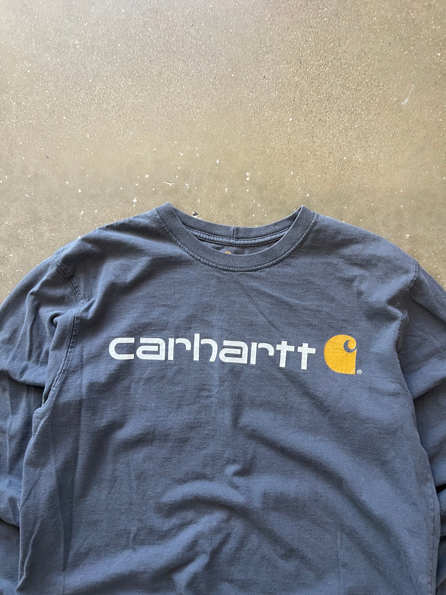 Vintage Grey Carhartt Spellout Shirt - M