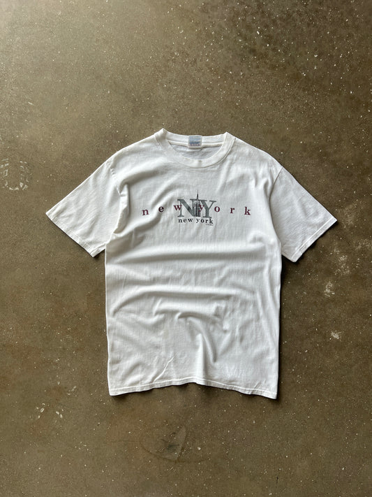 Vintage White New York Shirt - M