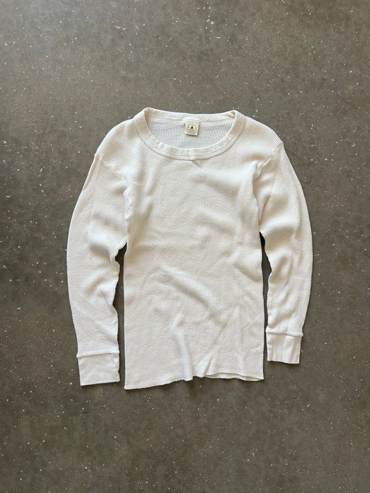 Vintage 90s White Thermal Shirt - XL