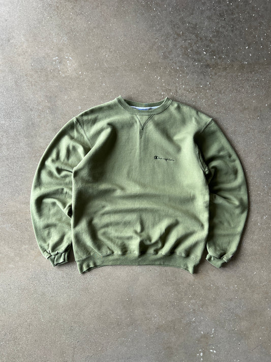 Vintage Green Champion Crew Sweater - M