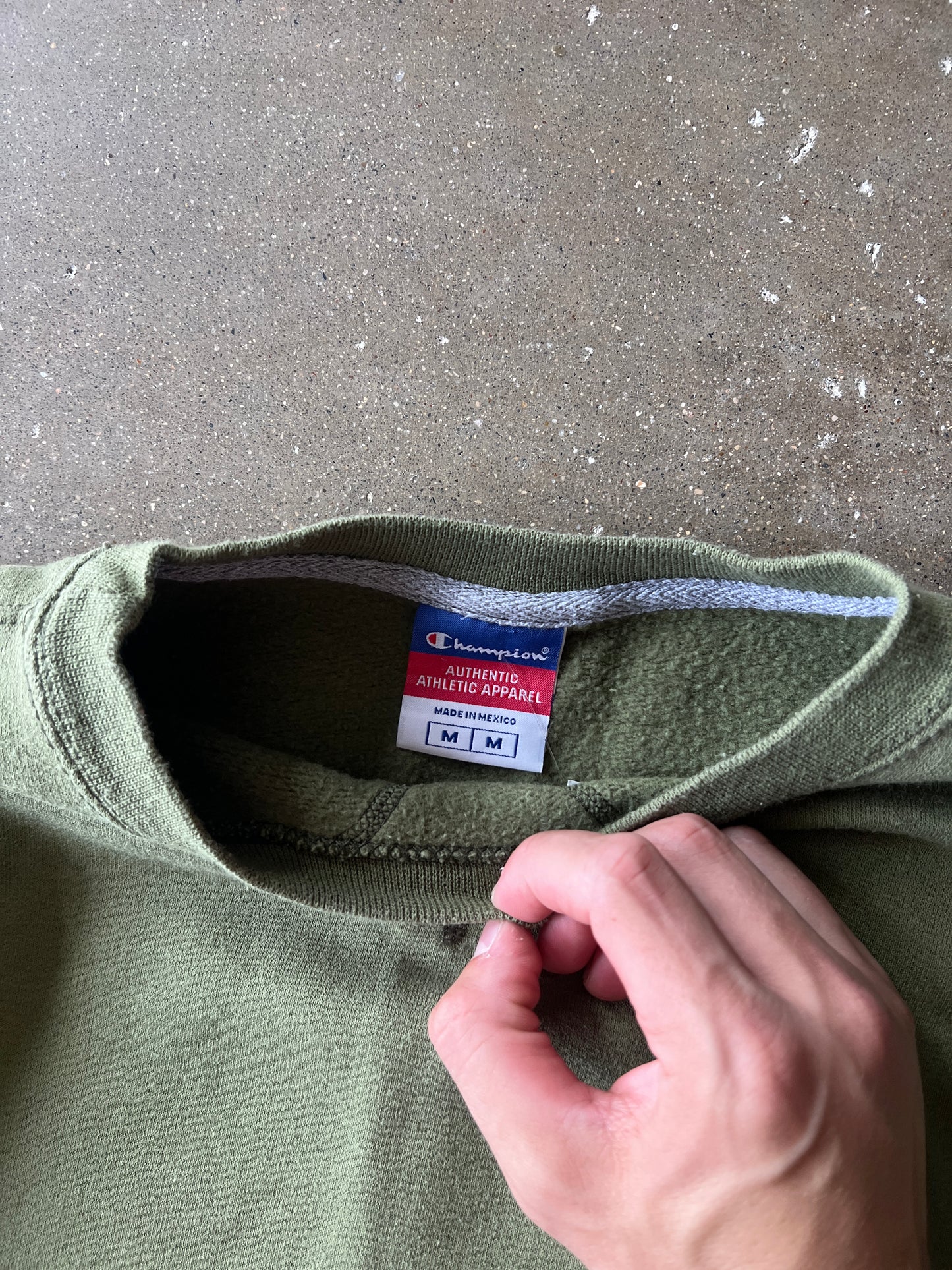 Vintage Green Champion Crew Sweater - M