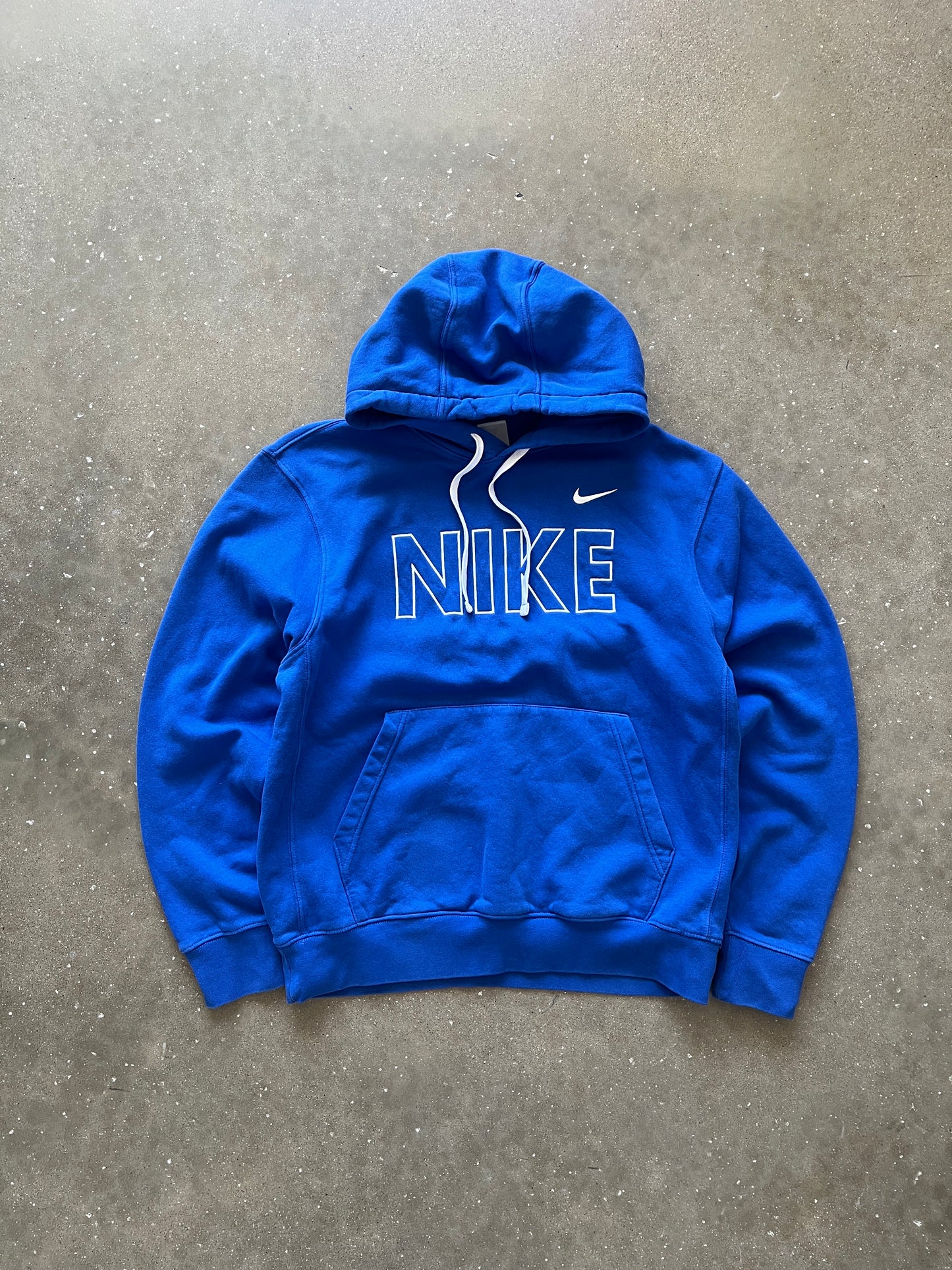 Vintage Blue Nike Spellout Hoodie - M