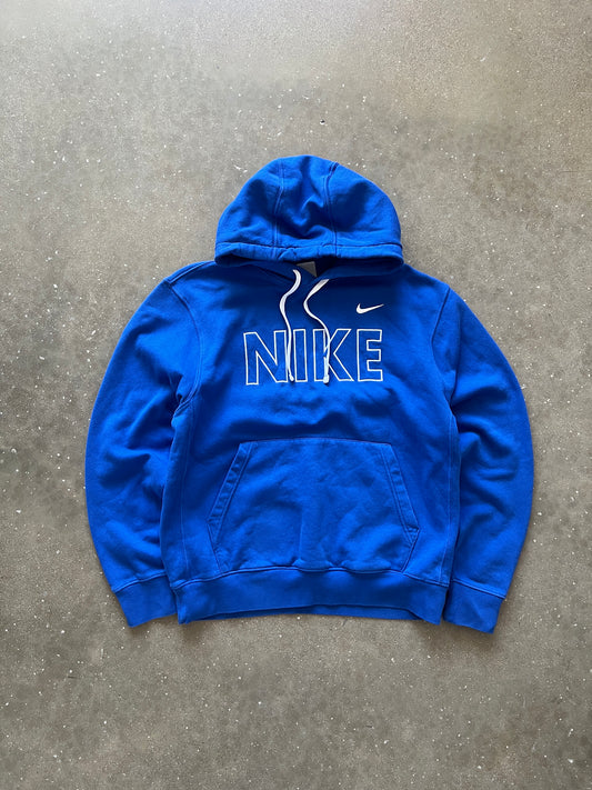 Vintage Blue Nike Spellout Hoodie - M