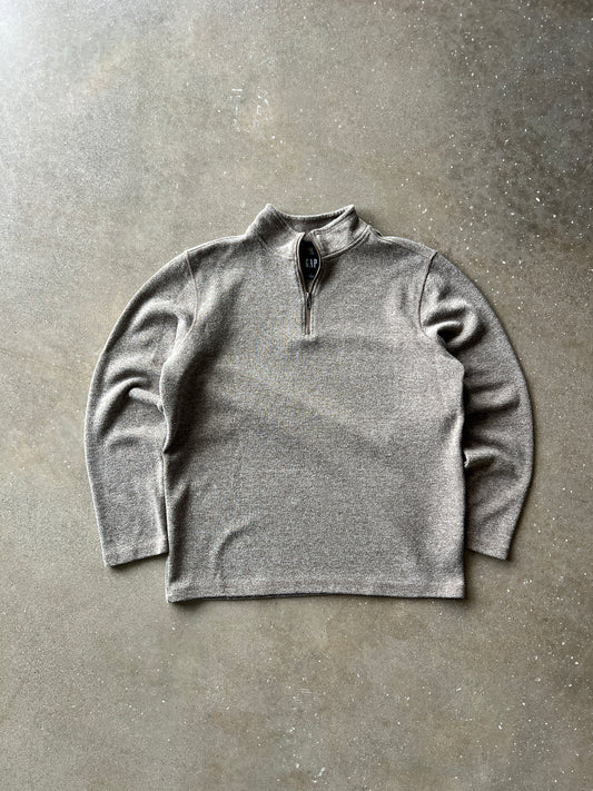 Vintage Heather Grey Gap Quarter Zip - L