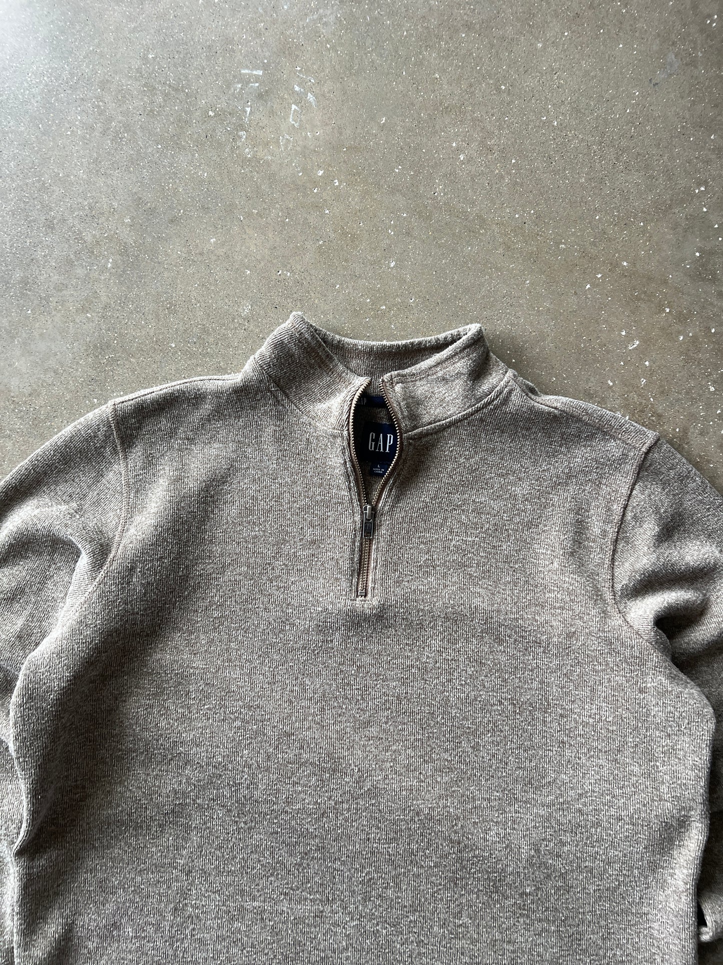 Vintage Heather Grey Gap Quarter Zip - L