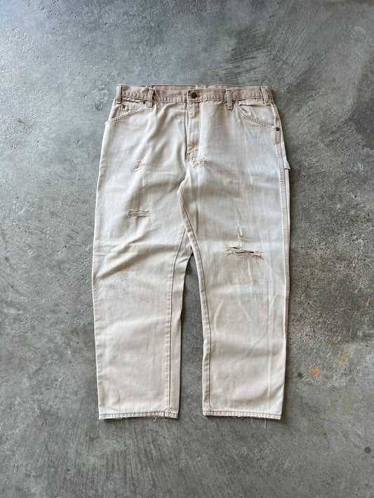 Vintage Cream Dickie Carpenter Pants - 36x29