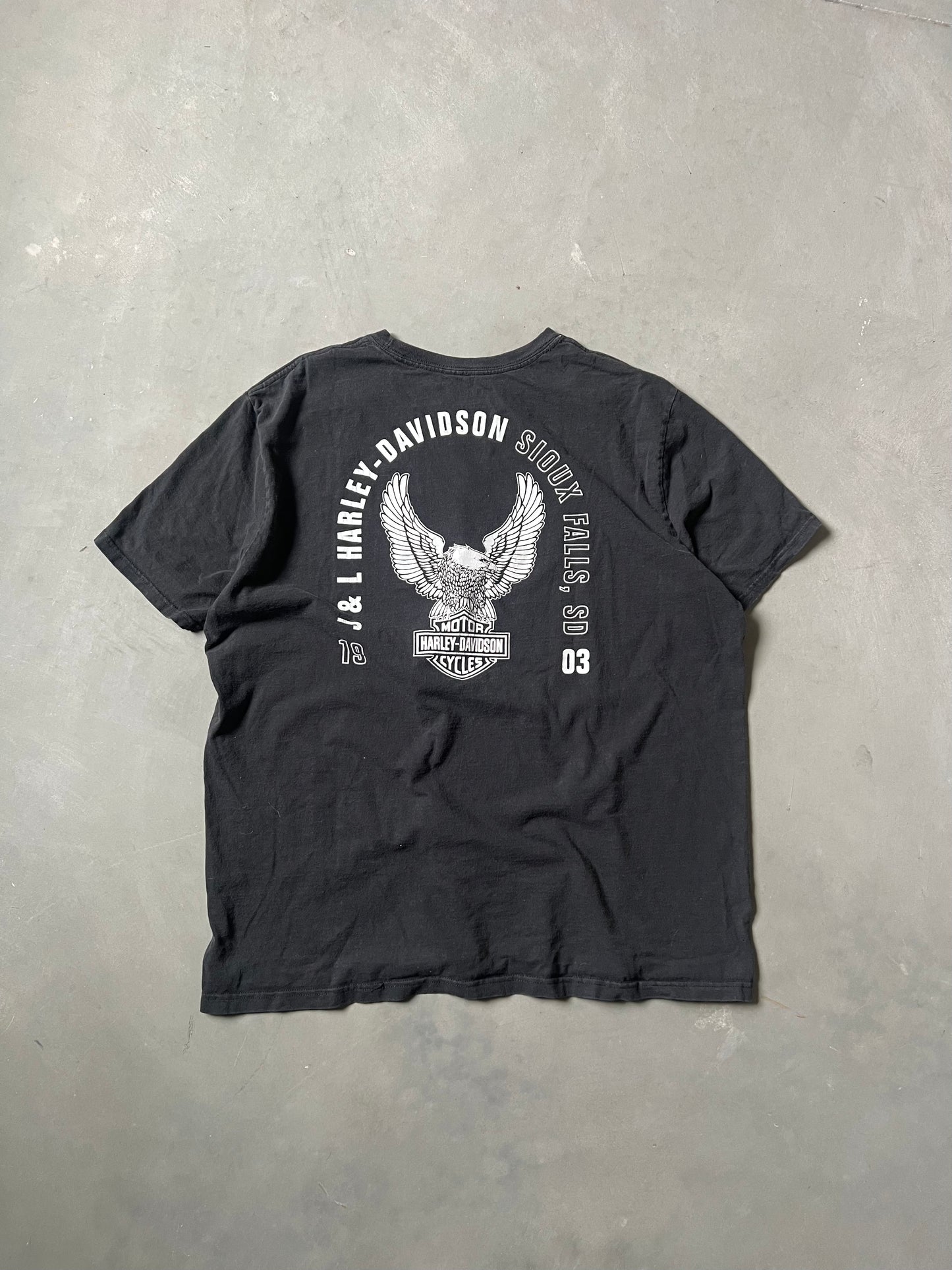 Vintage Black Harley Davidson Tee - XXL