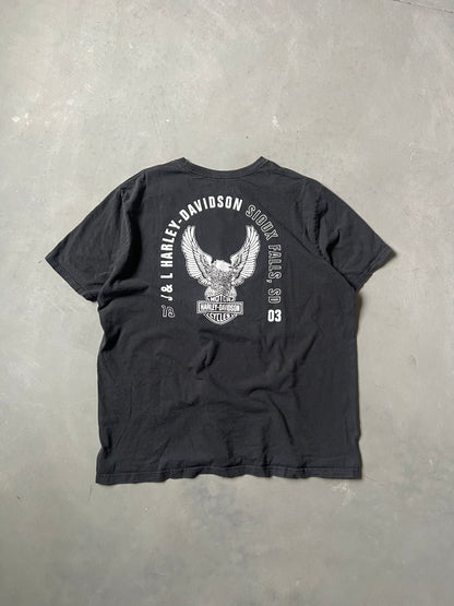 Vintage Black Harley Davidson Tee - XXL