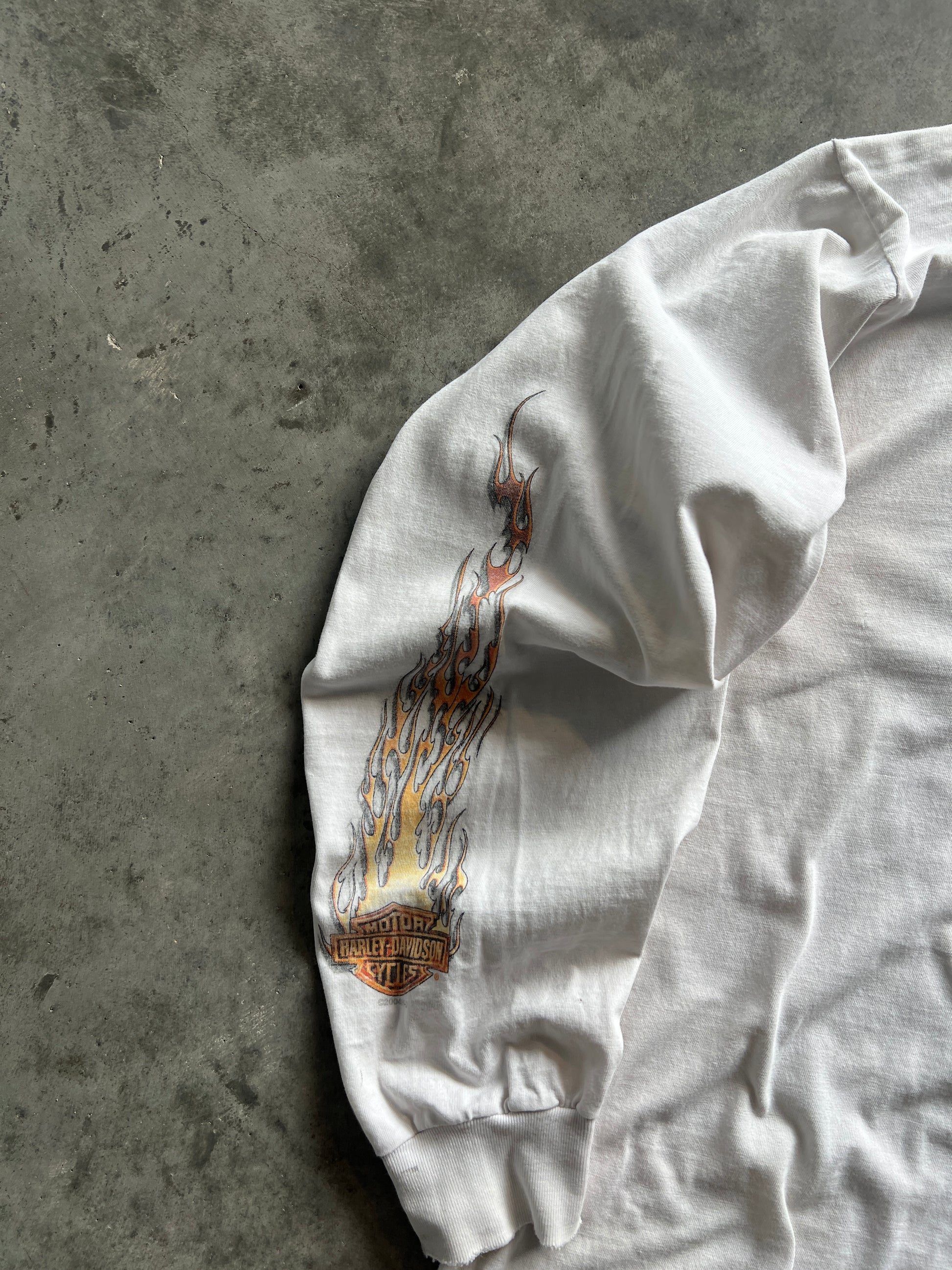 Vintage Faded Harley Davidson Longsleeve Shirt - XXL