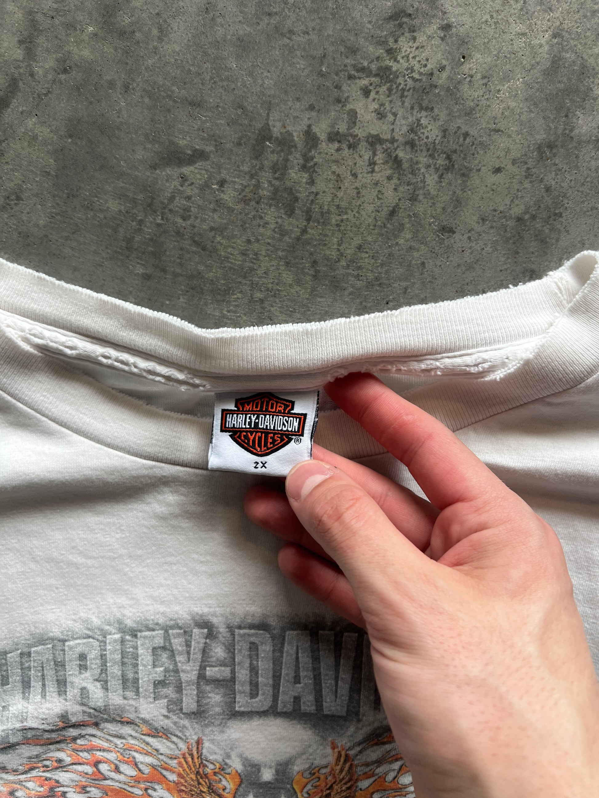 Vintage Faded Harley Davidson Longsleeve Shirt - XXL