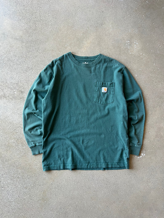 Vintage Green Carhartt Longsleeve Shirt - M