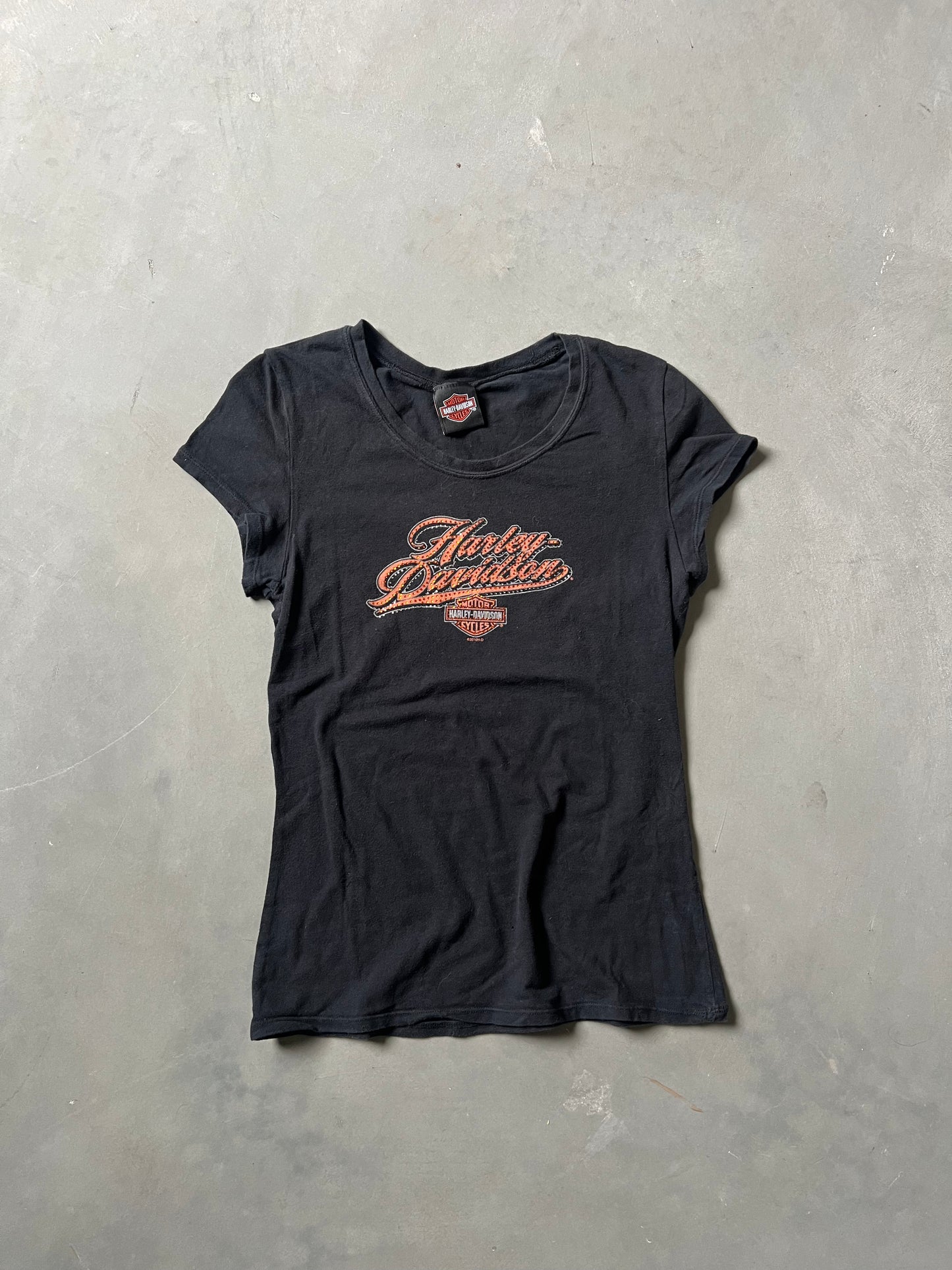 Vintage Black Harley Davidson Tank - L