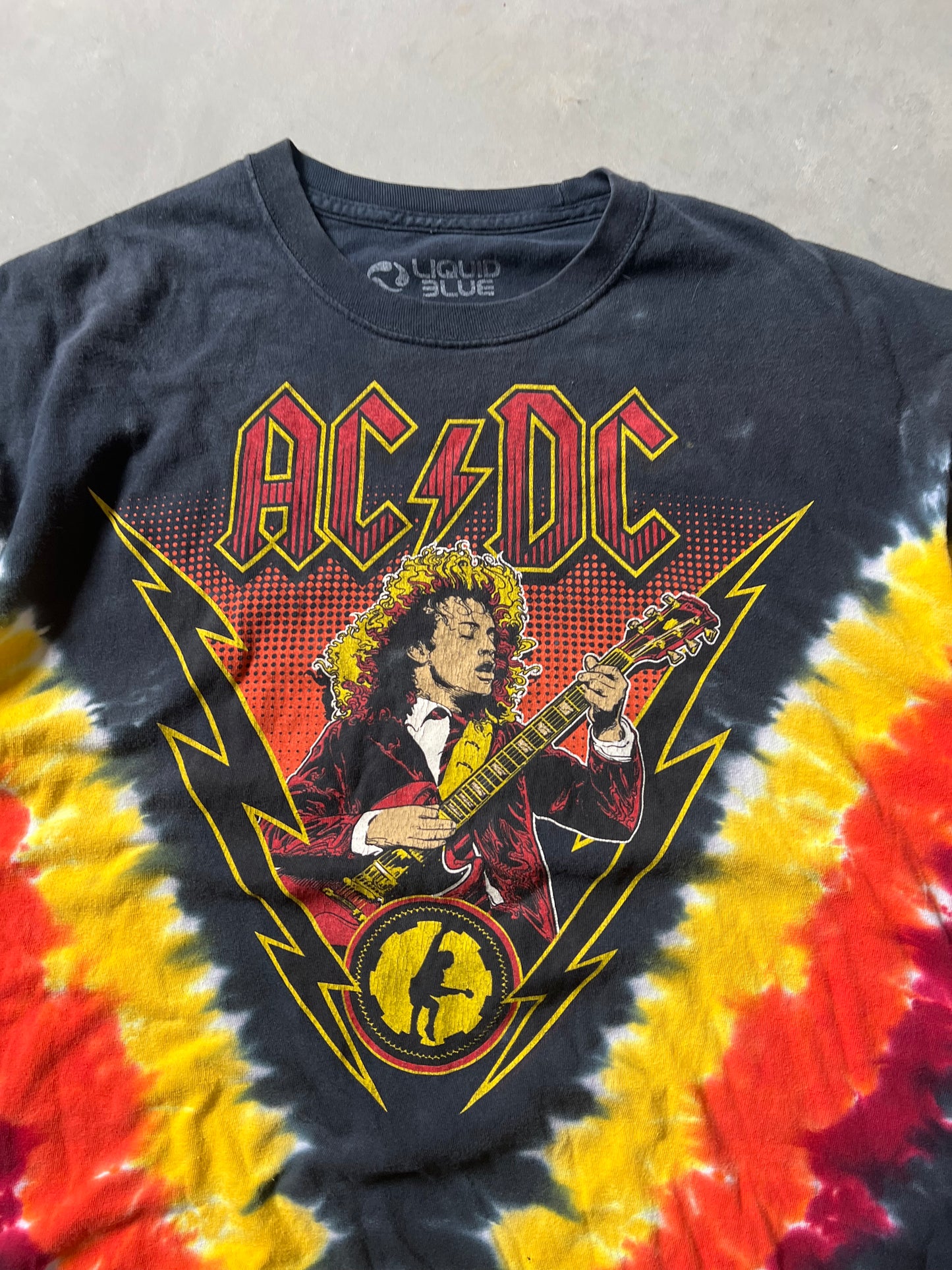 Vintage Tie Die ACDC Graphic Shirt - XL