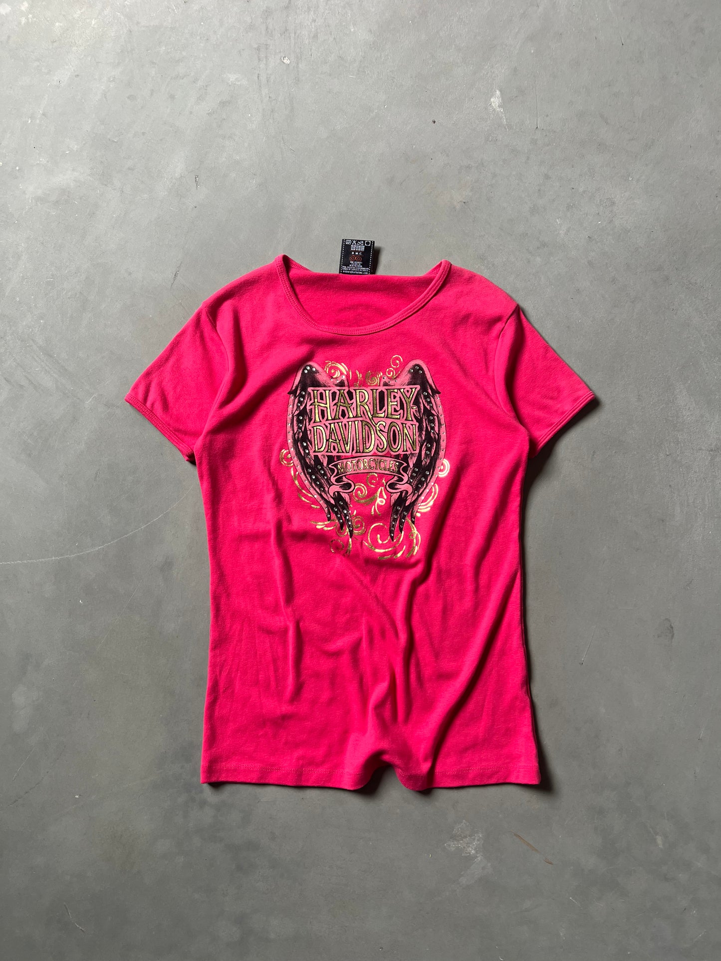 Vintage Pink Harley Davidson Tank - XL