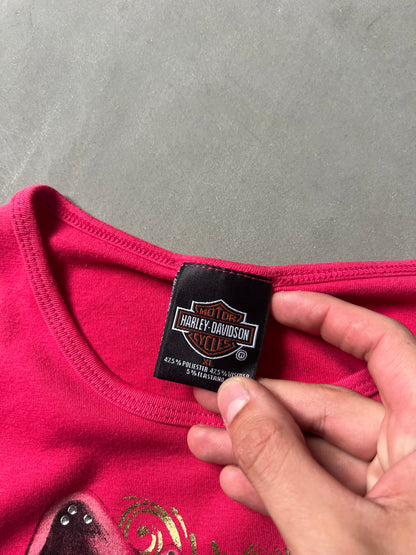 Vintage Pink Harley Davidson Tank - XL