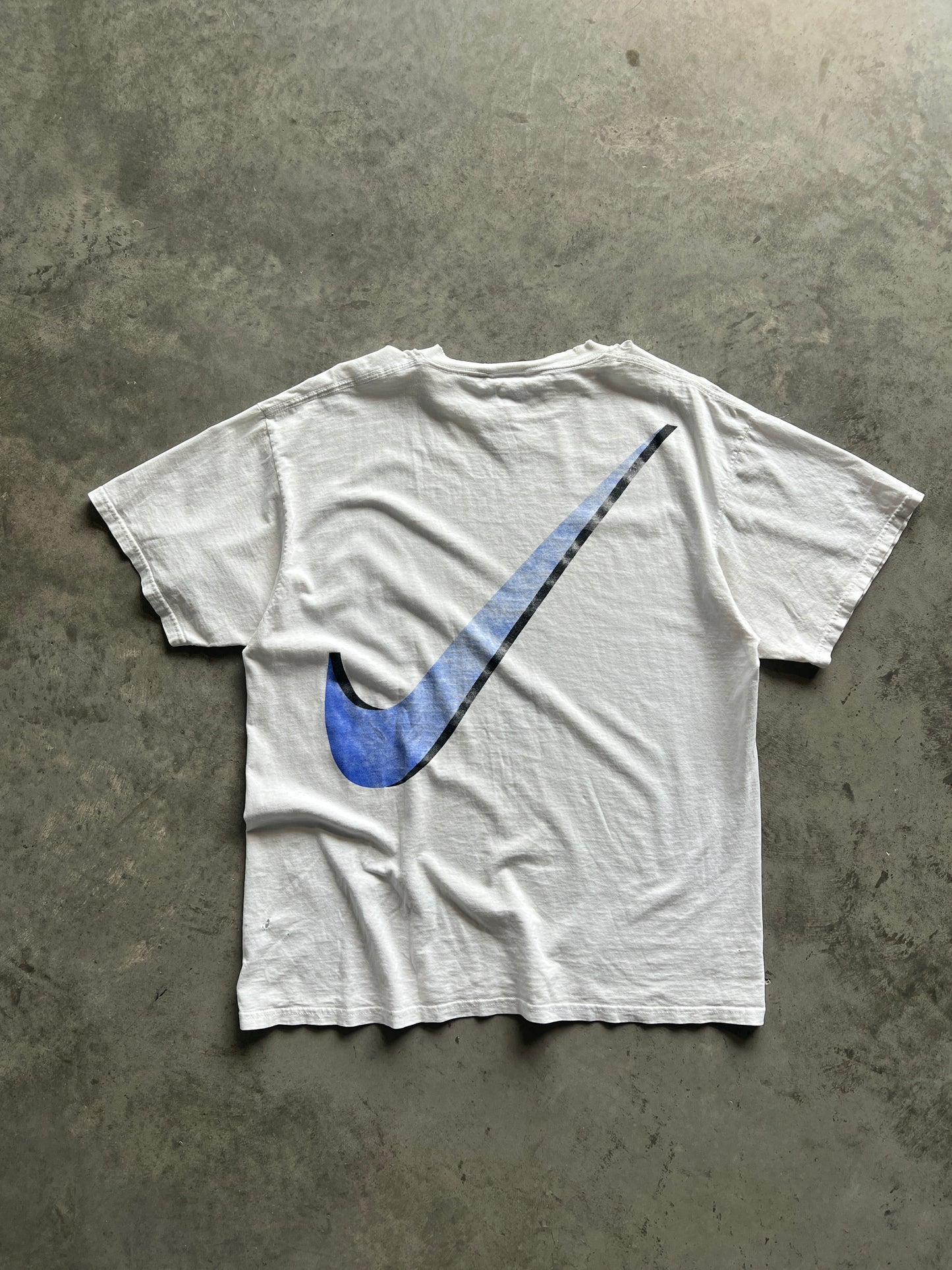 Vintage Faded White Nike Shirt - XL