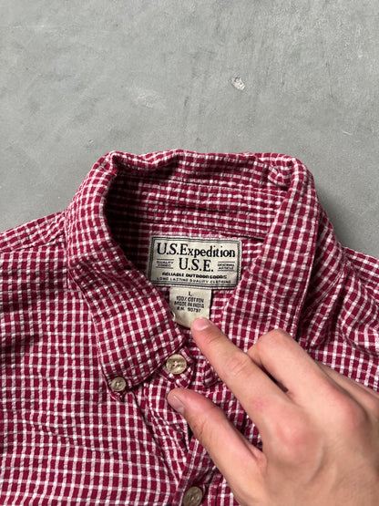 Vintage Red U.S. Expeditions Button Up - L