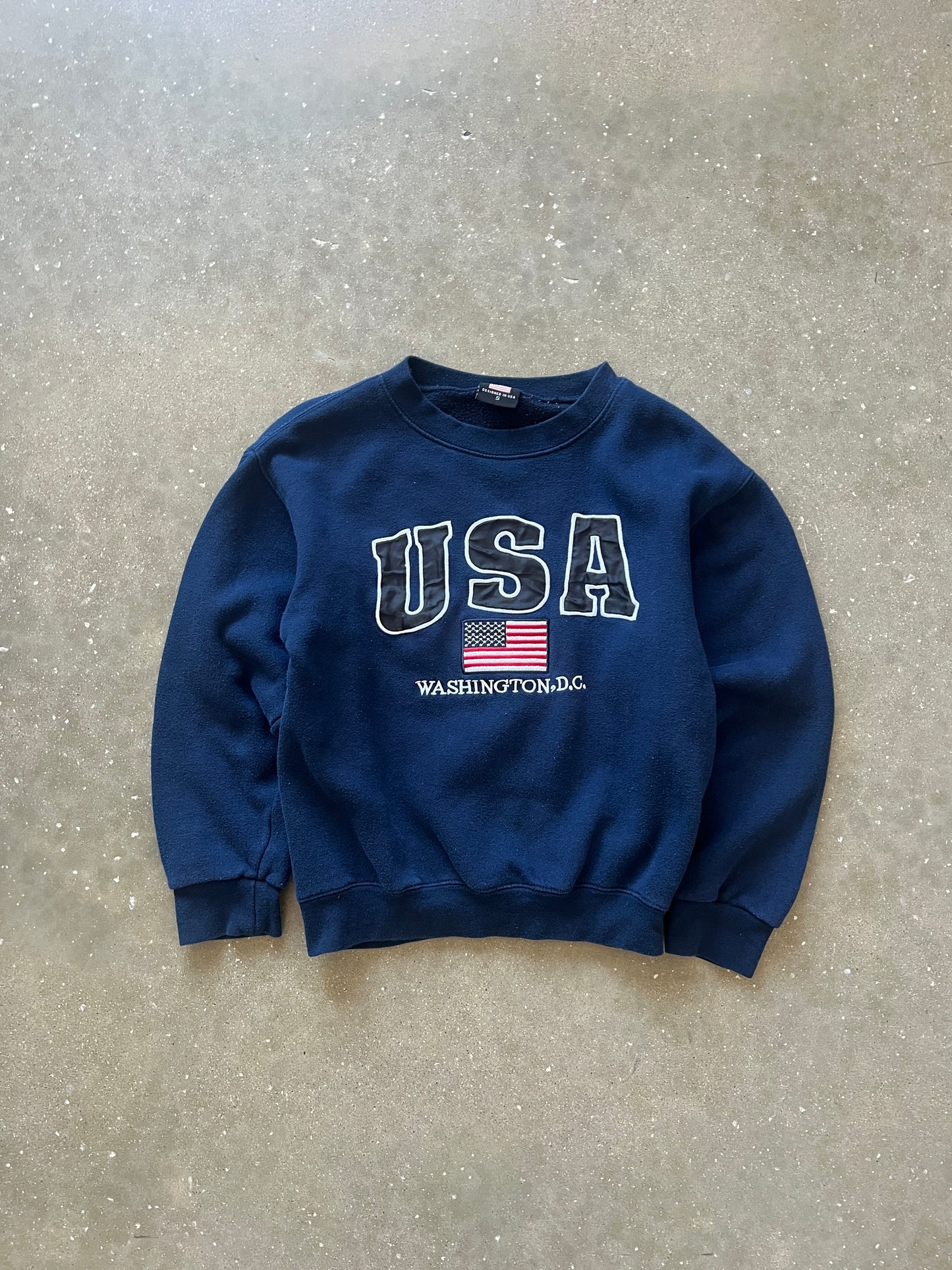 Vintage Navy Blue USA Crew - S