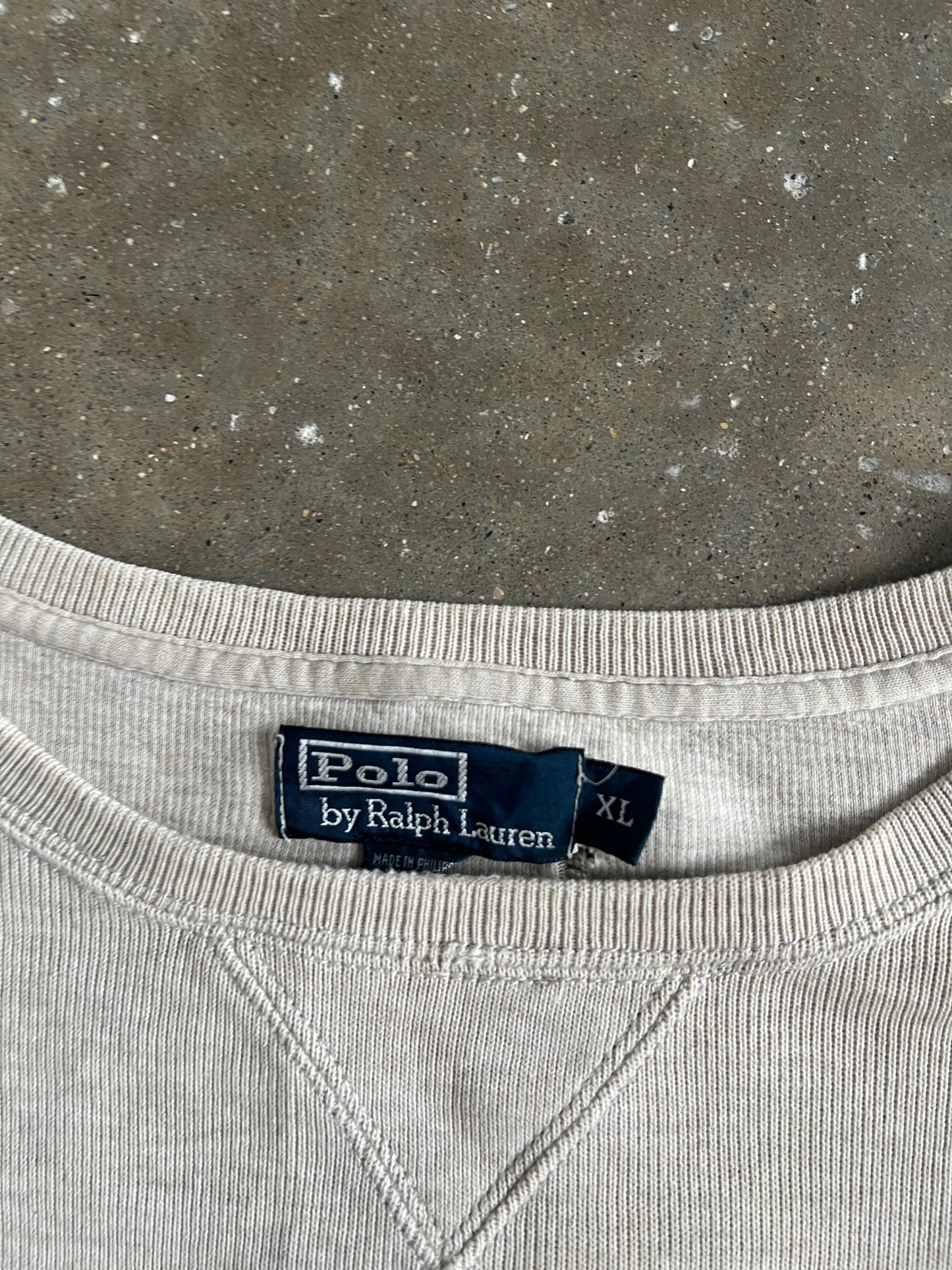 Vintage Cream Polo Crew - XL