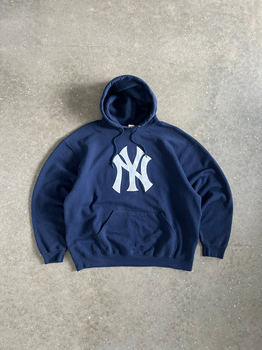 Vintage Blue New York Yankees Hoodie - XL
