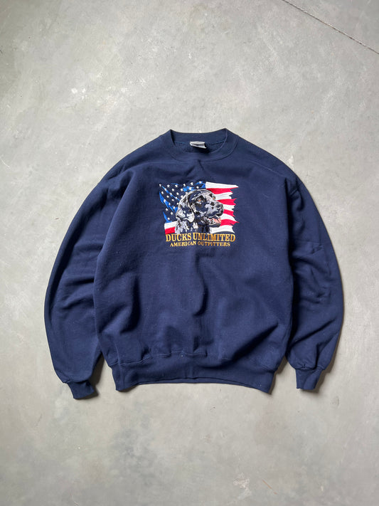 Vintage Navy Blue Cabalas Crew - L