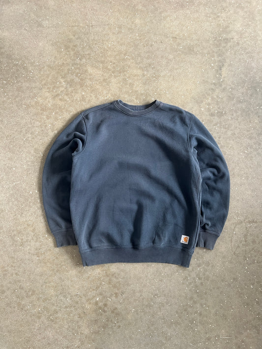 Vintage Black Faded Distressed Carhartt Crew - M