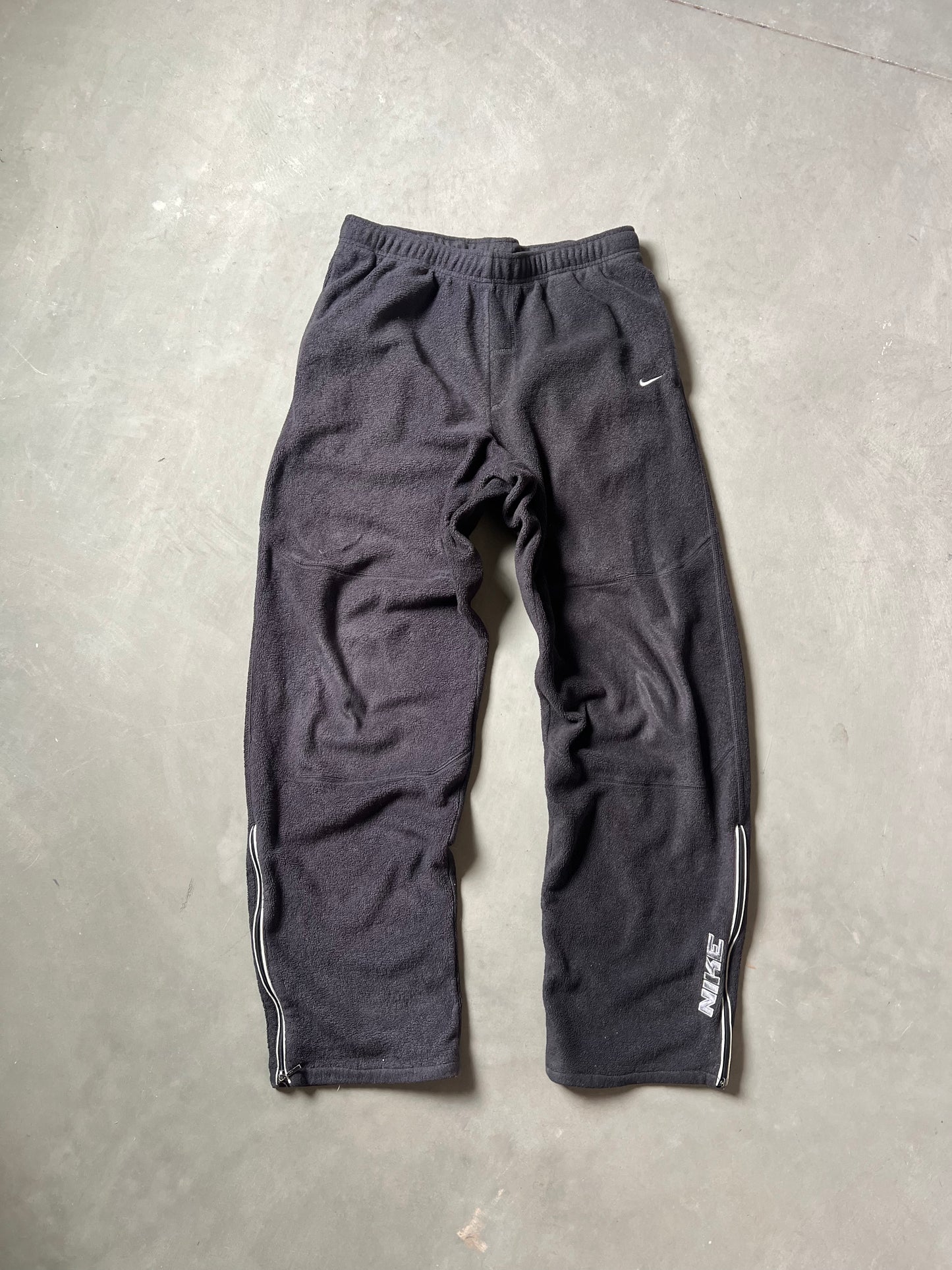 Vintage Black Nike Swoosh Fleece Pants - L