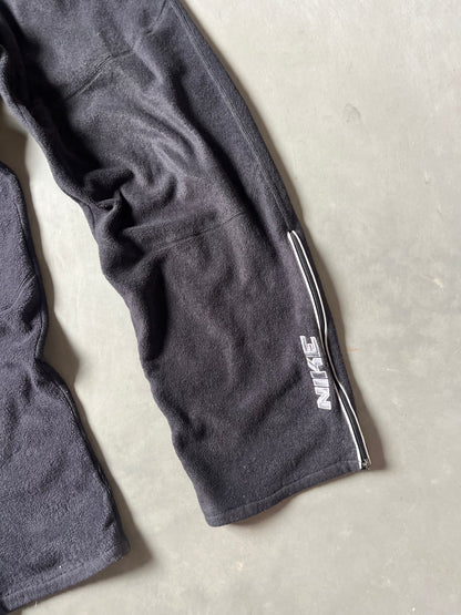 Vintage Black Nike Swoosh Fleece Pants - L