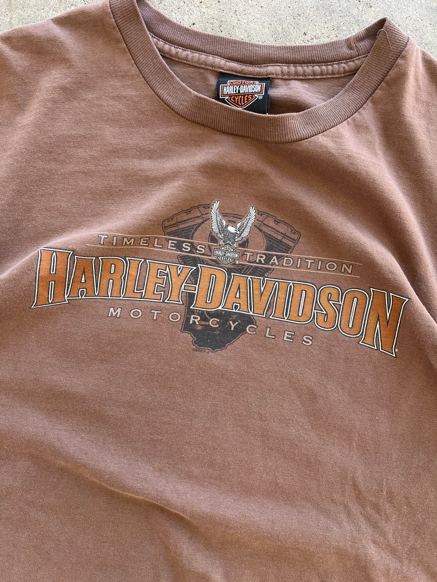 Vintage Brown Harley Davidson Shirt -L