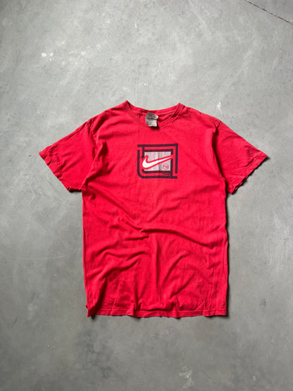 Vintage Red Nike Swoosh Tee - S