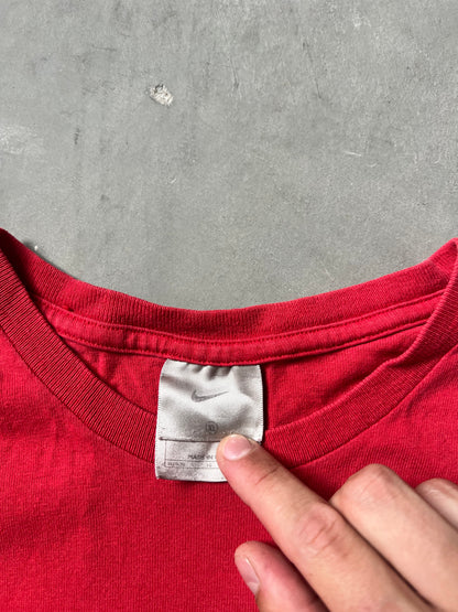 Vintage Red Nike Swoosh Tee - S